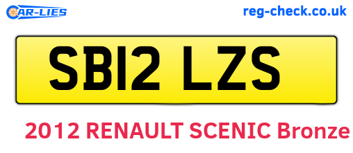 SB12LZS are the vehicle registration plates.