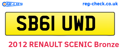 SB61UWD are the vehicle registration plates.