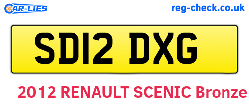 SD12DXG are the vehicle registration plates.