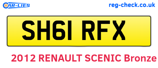 SH61RFX are the vehicle registration plates.