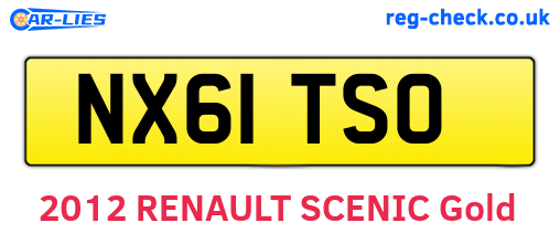 NX61TSO are the vehicle registration plates.