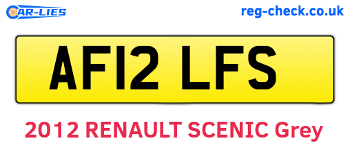 AF12LFS are the vehicle registration plates.