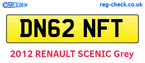 DN62NFT are the vehicle registration plates.