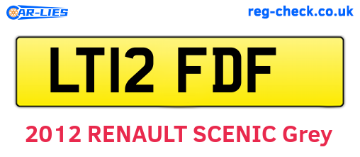 LT12FDF are the vehicle registration plates.