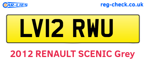 LV12RWU are the vehicle registration plates.