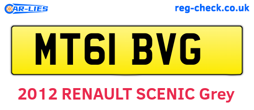 MT61BVG are the vehicle registration plates.