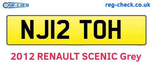 NJ12TOH are the vehicle registration plates.