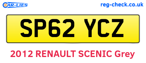 SP62YCZ are the vehicle registration plates.
