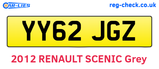 YY62JGZ are the vehicle registration plates.