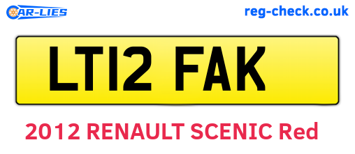 LT12FAK are the vehicle registration plates.