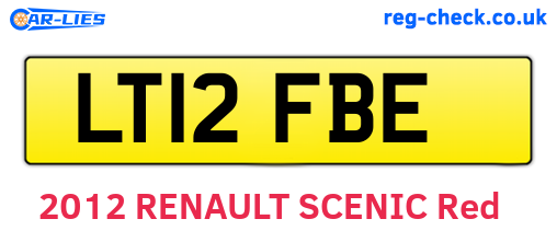 LT12FBE are the vehicle registration plates.
