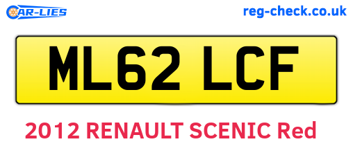 ML62LCF are the vehicle registration plates.