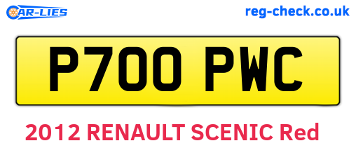 P700PWC are the vehicle registration plates.