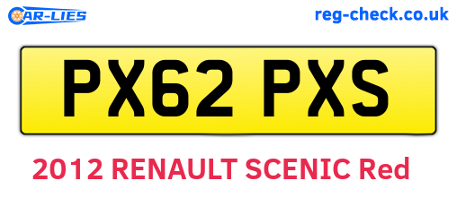 PX62PXS are the vehicle registration plates.