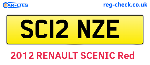 SC12NZE are the vehicle registration plates.