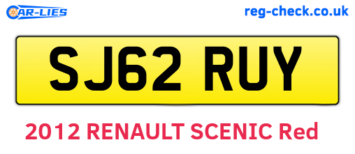 SJ62RUY are the vehicle registration plates.