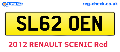 SL62OEN are the vehicle registration plates.
