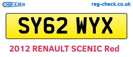 SY62WYX are the vehicle registration plates.