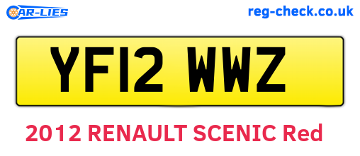YF12WWZ are the vehicle registration plates.