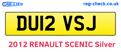 DU12VSJ are the vehicle registration plates.
