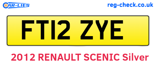 FT12ZYE are the vehicle registration plates.