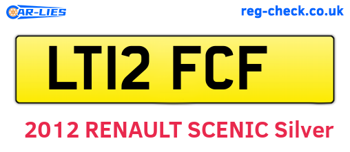 LT12FCF are the vehicle registration plates.
