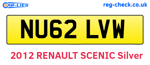 NU62LVW are the vehicle registration plates.