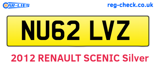 NU62LVZ are the vehicle registration plates.