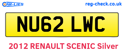NU62LWC are the vehicle registration plates.