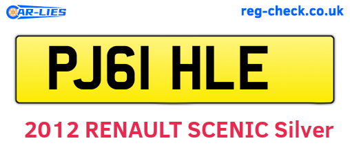 PJ61HLE are the vehicle registration plates.