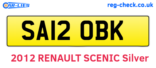 SA12OBK are the vehicle registration plates.
