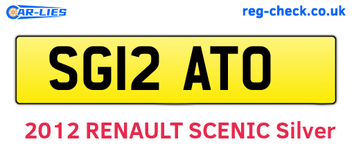 SG12ATO are the vehicle registration plates.