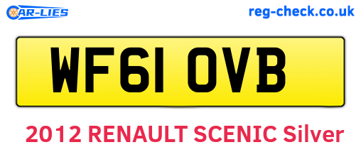WF61OVB are the vehicle registration plates.