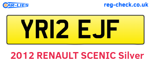 YR12EJF are the vehicle registration plates.