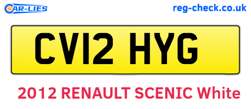 CV12HYG are the vehicle registration plates.