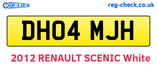 DH04MJH are the vehicle registration plates.