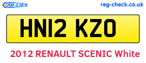 HN12KZO are the vehicle registration plates.