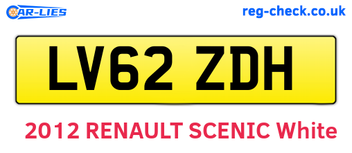 LV62ZDH are the vehicle registration plates.