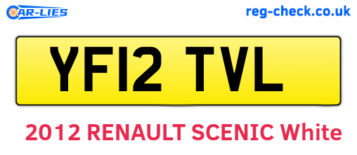 YF12TVL are the vehicle registration plates.