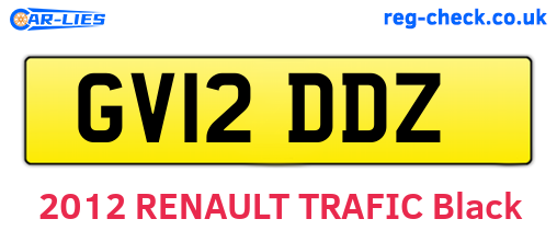 GV12DDZ are the vehicle registration plates.