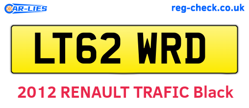 LT62WRD are the vehicle registration plates.