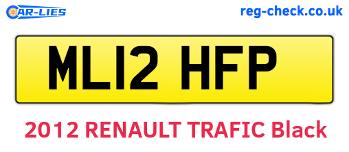 ML12HFP are the vehicle registration plates.