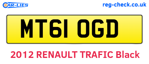 MT61OGD are the vehicle registration plates.