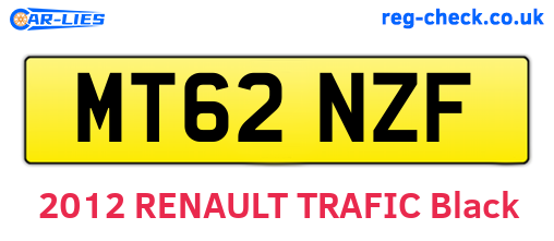 MT62NZF are the vehicle registration plates.