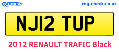 NJ12TUP are the vehicle registration plates.