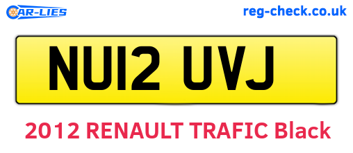 NU12UVJ are the vehicle registration plates.