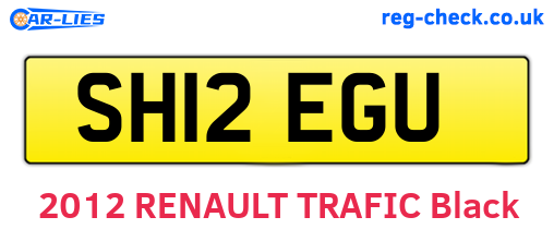SH12EGU are the vehicle registration plates.