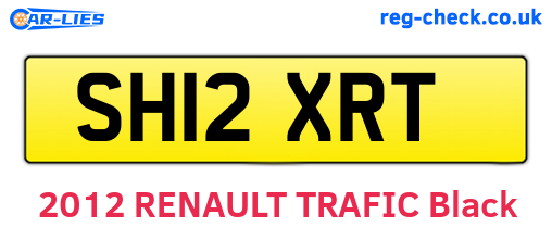 SH12XRT are the vehicle registration plates.