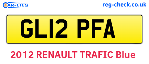 GL12PFA are the vehicle registration plates.