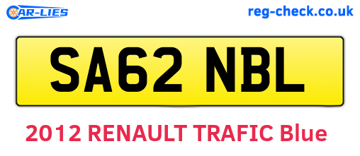 SA62NBL are the vehicle registration plates.